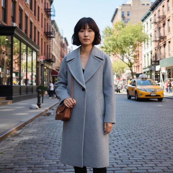 FAUX ALPACA COAT (NWT) XS Banana Republic - Picture 1 of 11